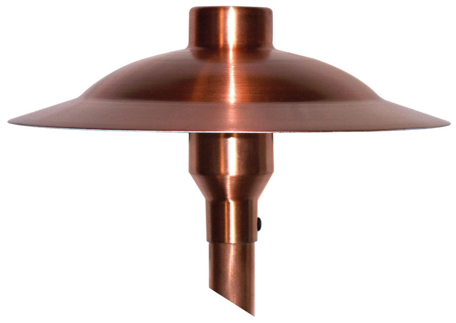 ( DURAGUARD - NP101137LED ) 2.5W 12V SANIBEL ADJUSTABLE PATH LIGHT WITH 11" SPUN COPPER HEAD AND 37" COPPER STANCHION INCLUDES 2.5W 12V LED LAMP AND 36" CABLE WITH WIRE CONNECTOR