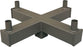 ( DURAGUARD - PSS4Q90VTZ ) QUAD SQUARE VERTICAL TENON AT 90 DEGREES FOR 4IN SQUARE POLE WITH BRONZE FINISH