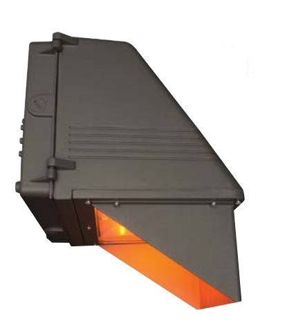 ( TLF - WPC15Q SERIES - 37W ) 250W EQUIVALENT HID 120-277V  - AMBER FWC TURTLE APPROVED WPC15 SERIES WALL PACK BRONZE FINISH WITH BAFFLE